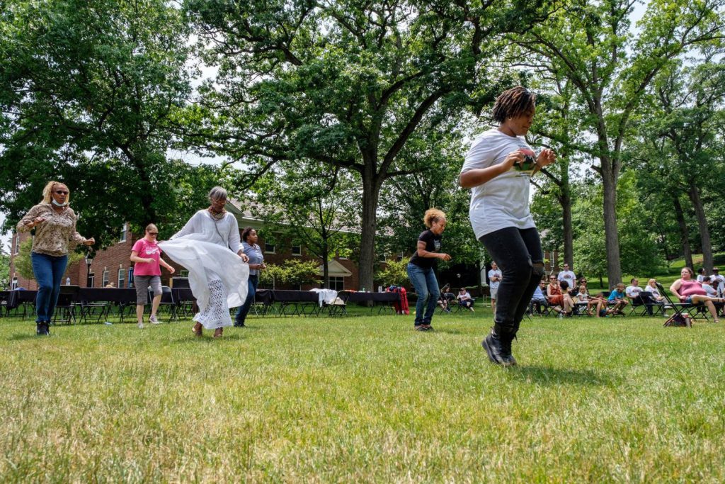 2021 Black Joy Week dancing on the quad.